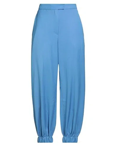 8pm Conscious Woman Pants Azure Size S Viscose, Polyamide In Blue