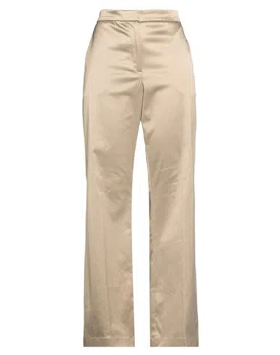 8pm Conscious Woman Pants Khaki Size S Cotton, Polyester, Elastane In Sand