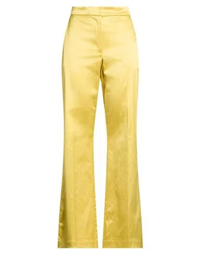8pm Conscious Woman Pants Mustard Size Xs Cotton, Polyester, Elastane In Yellow