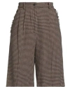 8pm Conscious Woman Shorts & Bermuda Shorts Beige Size S Recycled Cotton, Cotton, Acrylic In Brown