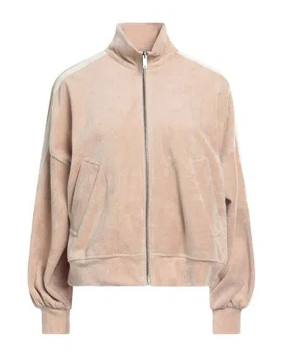 8pm Conscious Woman Sweatshirt Beige Size L Cotton, Polyester In Gold
