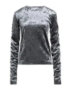 8pm Conscious Woman Top Lead Size L Polyester, Elastane In Gray