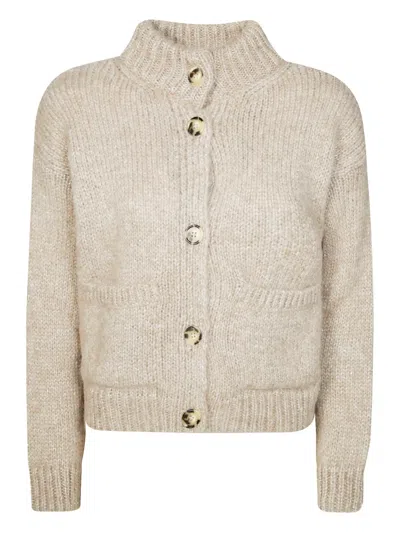 8pm Cordelia Buttoned Cardigan In Neutral