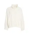 8pm High Collar Corduroy Sweatshirt With Relaxed Fit In White