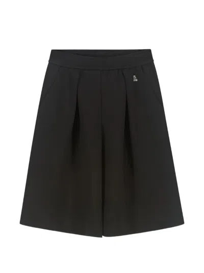 8pm Lipari Pleated Bermuda Shorts In Black