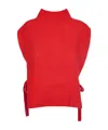 8pm Palmer Gilet Sweater In Red