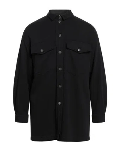 8pm Man Shirt Black Size L Cotton, Polyester In Black