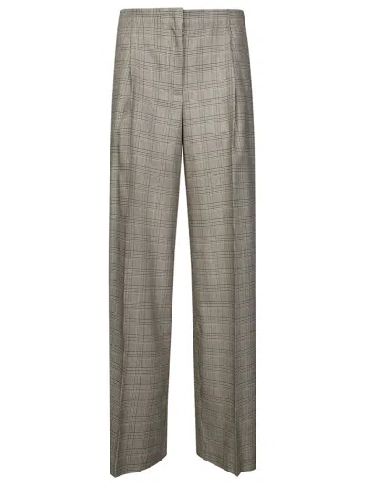 8PM MARY-A LOW-RISE WIDE-LEG CHECK TROUSERS