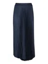 8pm Newburry Pleated Skirt In Blue