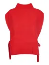 8pm Palmer Gilet Sweater In Red