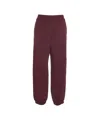8pm Relaxed Fit Burgundy  Jogging Pants With Elastic Waistband In Brown