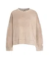 8pm Relaxed Fit Cotton Sweatshirt With Ribbed Accents In Pink
