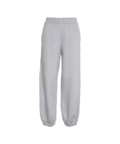 8pm Relaxed Fit Grey Jogging Pants With Elastic Waistband In Gray