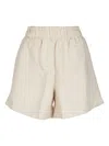 8pm Ribbed Waist Shorts In Off-white