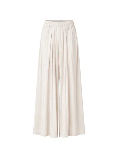 8pm Seoul-b Palazzo Pants In White