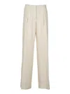 8pm Straight Concealed Trousers In Off-white