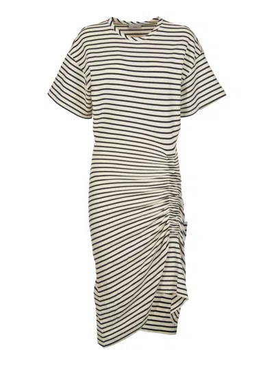 8pm Stripe Print Dress In Multi