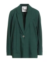 8pm Woman Blazer Dark Green Size Xs Polyester, Viscose, Elastane In Green