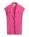 8pm Woman Blazer Fuchsia Size M Viscose, Linen In Pink