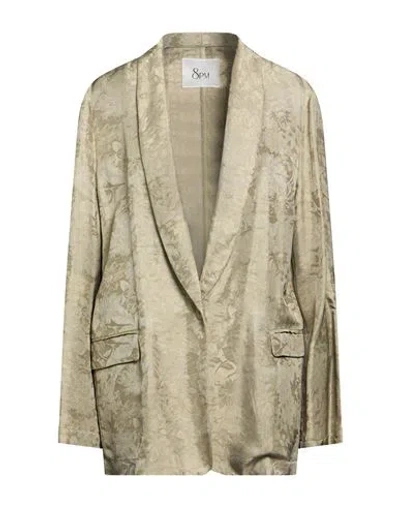 8pm Woman Blazer Sage Green Size L Viscose