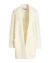 8pm Woman Cardigan Cream Size M Acrylic, Mohair Wool, Polyamide, Wool, Elastane In White