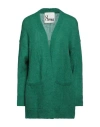 8pm Woman Cardigan Green Size Xs Mohair Wool, Alpaca Wool, Polyamide In Green