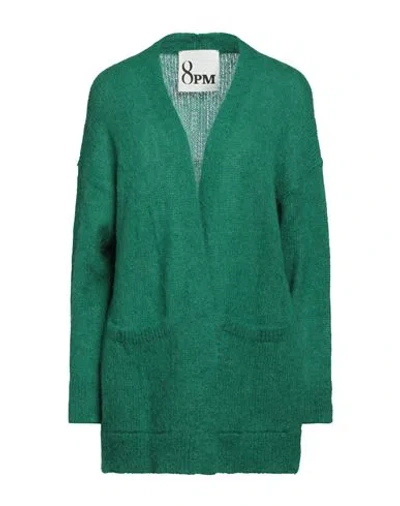 8pm Woman Cardigan Green Size Xs Mohair Wool, Alpaca Wool, Polyamide