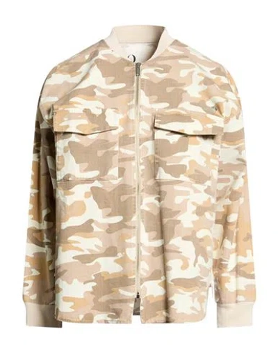 8pm Woman Denim Outerwear Sand Size S Cotton, Polyester, Elastane In Brown