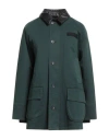 8pm Woman Jacket Dark Green Size S Cotton, Elastane, Polyurethane