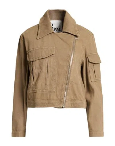 8pm Woman Jacket Khaki Size L Cotton In Brown