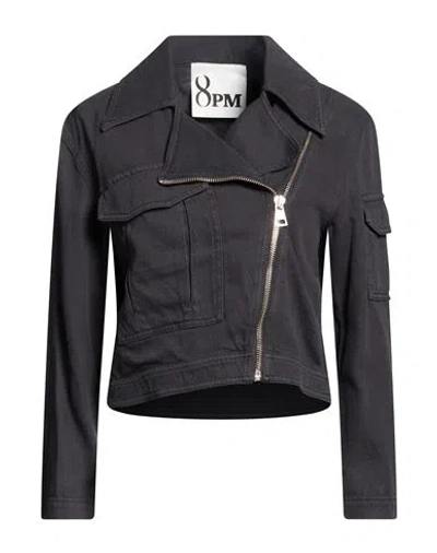 8pm Woman Jacket Midnight Blue Size S Cotton In Neutral