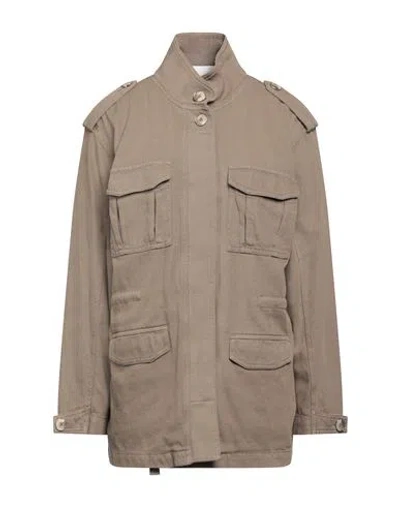 8pm Woman Jacket Military Green Size L Cotton In Brown