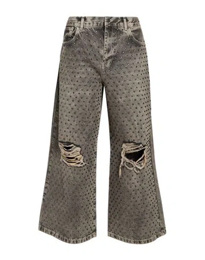 8pm Woman Jeans Charcoal Size 28 Cotton In Brown