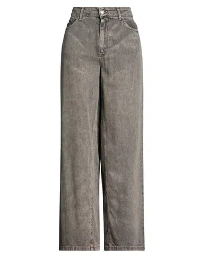 8pm Woman Jeans Charcoal Size 28 Cotton In Grey