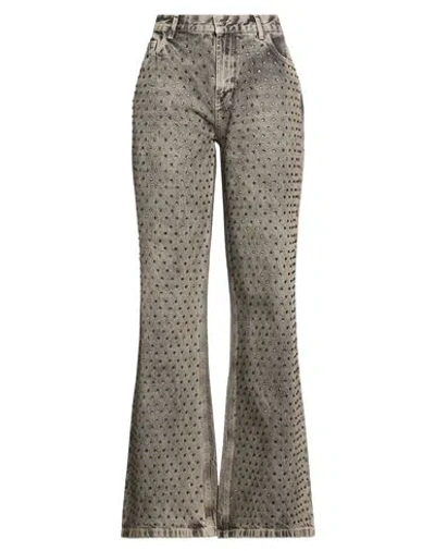 8pm Woman Jeans Charcoal Size 30 Cotton In Grey