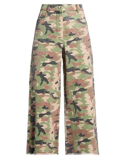 8pm Woman Jeans Military Green Size S Cotton