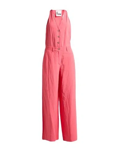 8pm Woman Jumpsuit Coral Size M Viscose, Linen In Pink
