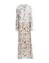 8pm Woman Maxi Dress Cream Size L Viscose, Polyester In White