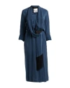 8pm Woman Maxi Dress Slate Blue Size Xs Cupro, Polyester, Acetate