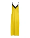 8pm Woman Maxi Dress Yellow Size S Cupro In Yellow
