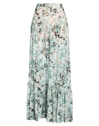 8pm Woman Maxi Skirt Sky Blue Size L Cotton
