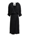 8pm Woman Midi Dress Black Size L Cupro