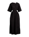8pm Woman Midi Dress Black Size M Cotton In Black