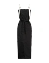 8pm Woman Midi Dress Black Size Xs Cotton