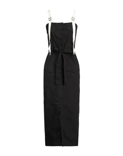 8pm Woman Midi Dress Black Size Xs Cotton In Black