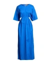 8pm Woman Midi Dress Blue Size Xs Cotton In Blue