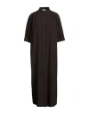 8pm Woman Midi Dress Dark Brown Size S Cotton