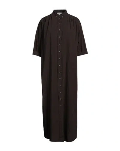 8pm Woman Midi Dress Dark Brown Size S Cotton In Brown