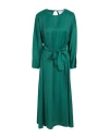 8PM 8PM WOMAN MIDI DRESS DARK GREEN SIZE L ECOVERO VISCOSE, VISCOSE