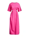 8pm Woman Midi Dress Fuchsia Size Xs Cotton In Pink